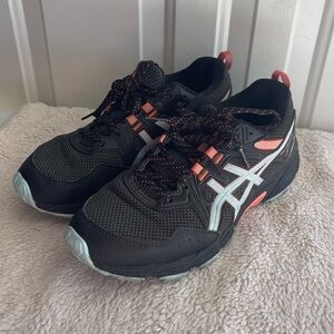 Asics Gel Venture 8 Trail Black pink blue Running Shoes